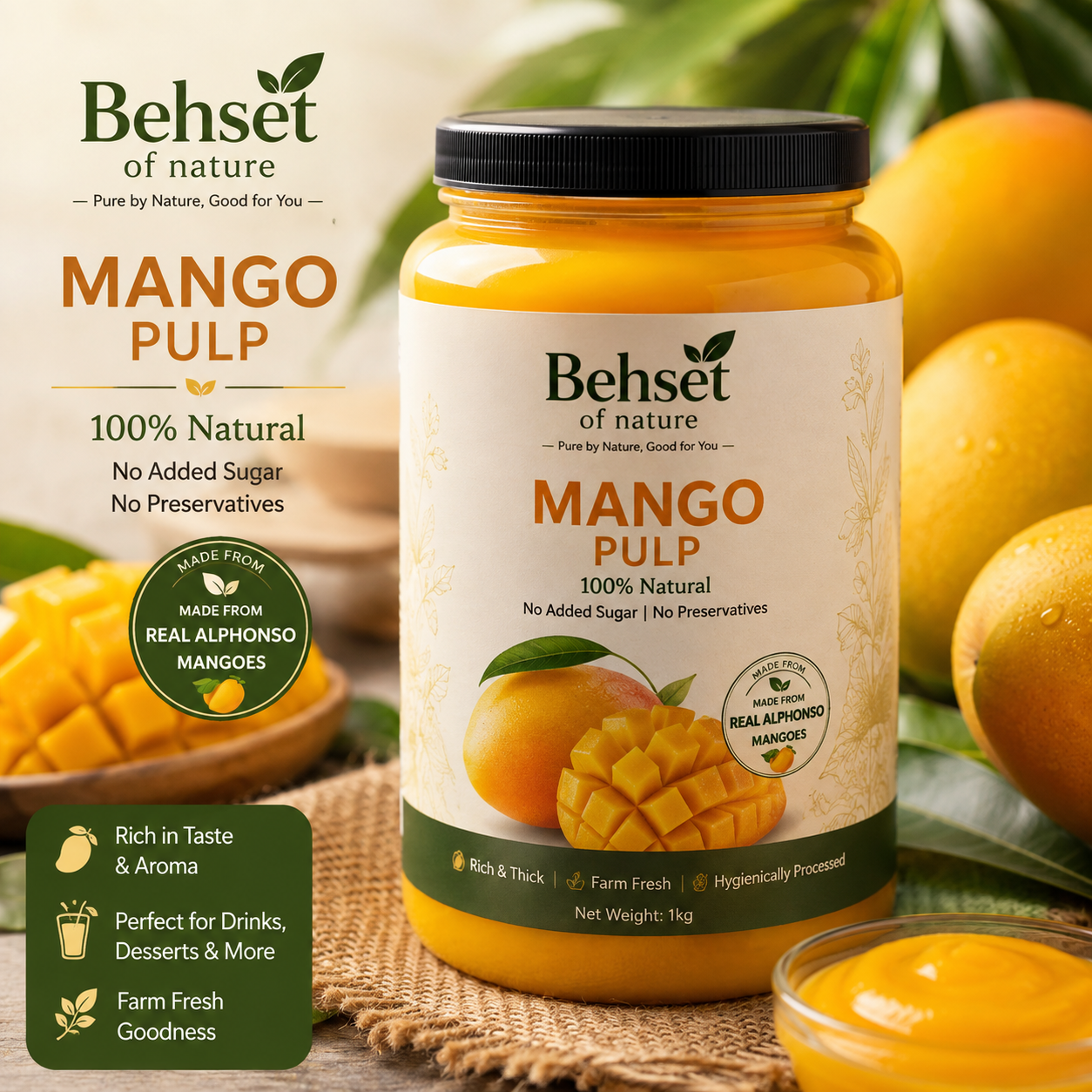 Ratnagiri Alphonso Mango Pulp